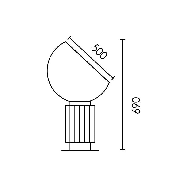 Tempo Black and Clear Glass Table Lamp