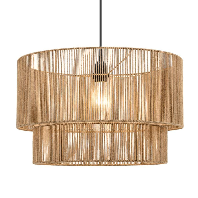 Tiana Double Drum Rattan Pendant Light - Pendant Light - Lighting.co.za