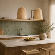 Tilda Woven Rattan Basket Dome Pendant Light - Pendant Light - Lighting.co.za