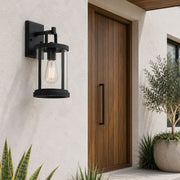 Titan Black Outdoor Lantern Wall Light - Outdoor Wall Light - Lighting.co.za