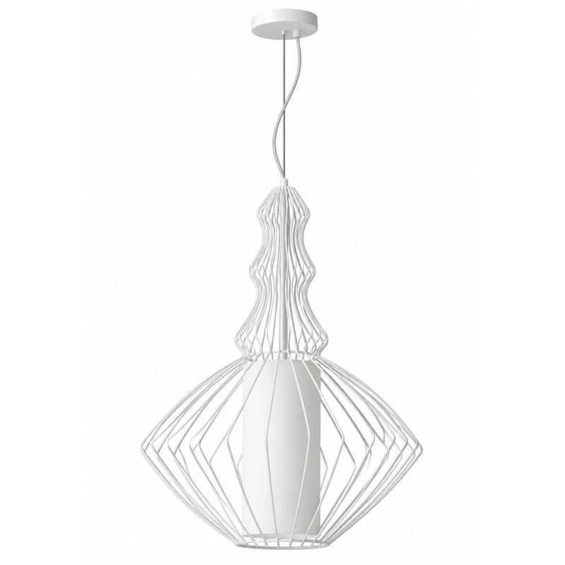 Tokai Style 1 White Wire Shade Pendant Light