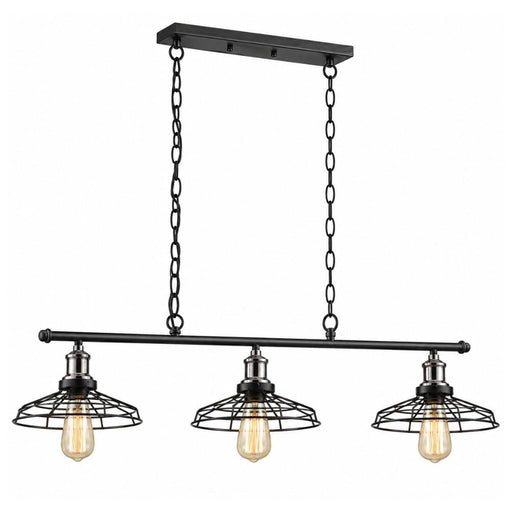 Trio Grid Black 3 Light Bar Pendant Light - Pendant Light - Lighting.co.za