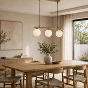 Turin Linear Slim Frosted White Glass and Gold Pendant Light - Pendant Light - Lighting.co.za
