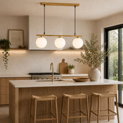 Turin Linear Slim Frosted White Glass and Gold Pendant Light - Pendant Light - Lighting.co.za