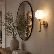 Turin Slim Frosted Glass and Gold Wall Light - Indoor Wall Light - Lighting.co.za