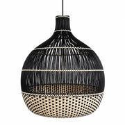 Vanatu Large Black and Natural Rattan Pendant Light - Pendant Light - Lighting.co.za