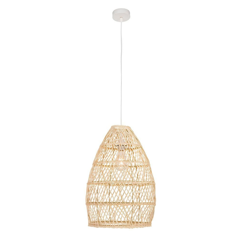Vedera Long Natural Rattan Pendant Light - Pendant Light - Lighting.co.za