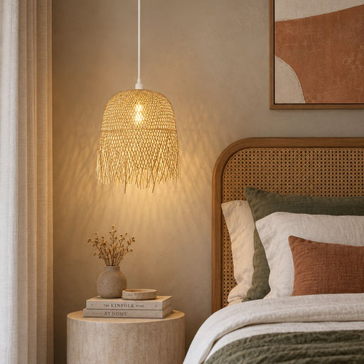 Vesta Natural Woven Rattan Pendant Light - Pendant Light - Lighting.co.za