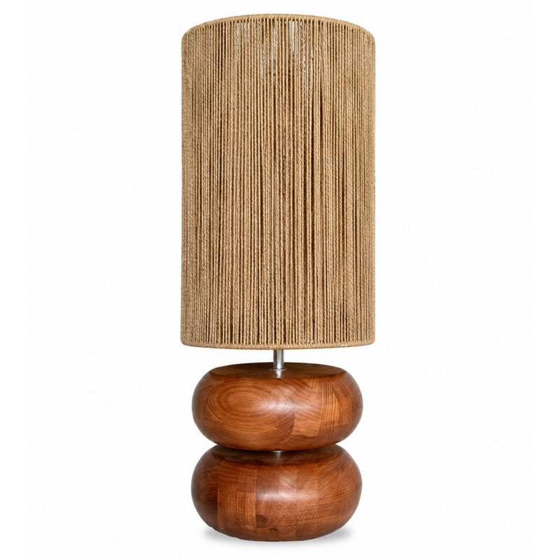 Volare Wood and Jute Rope Table Lamp - Table Lamp - Lighting.co.za