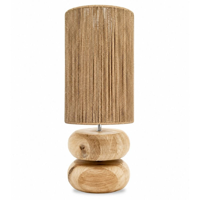 Volare Wood and Jute Rope Table Lamp - Table Lamp - Lighting.co.za