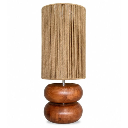 Volare Wood and Jute Rope Table Lamp - Table Lamp - Lighting.co.za