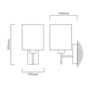 Pasteri Satin Chrome Wall Light With Shade - Lighting.co.za