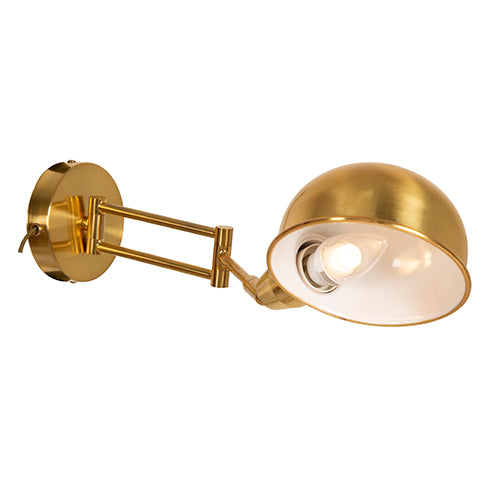 Newham Antique Brass Arm Wall Light - Lighting.co.za