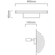 Pandella1 LED Black Bathroom Mirror Wall Light - Lighting.co.za