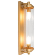 Seattle Gold or Black and Clear Fluted Glass Wall Light - Lighting.co.za