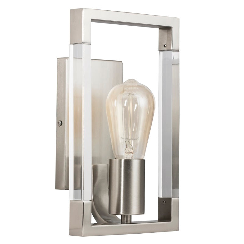 Watson Satin Chrome and Acrylic Wall Light - Lighting.co.za