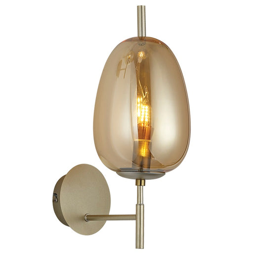 Dimple Gold and Amber Glass Wall Light - Lighting.co.za