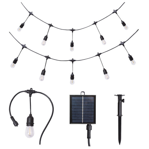 Solar Powered LED Outdoor String Lights with Panel - Lighting.co.za