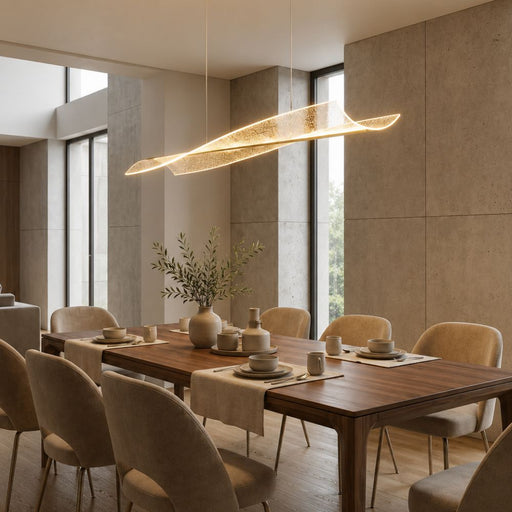 Wave Gold and Clear LED Pendant Light - Pendant Light - Lighting.co.za