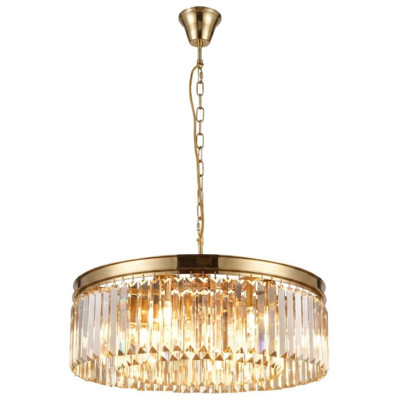 Westhouse Gold Round Clear Crystal Chandelier - Chandelier - Lighting.co.za