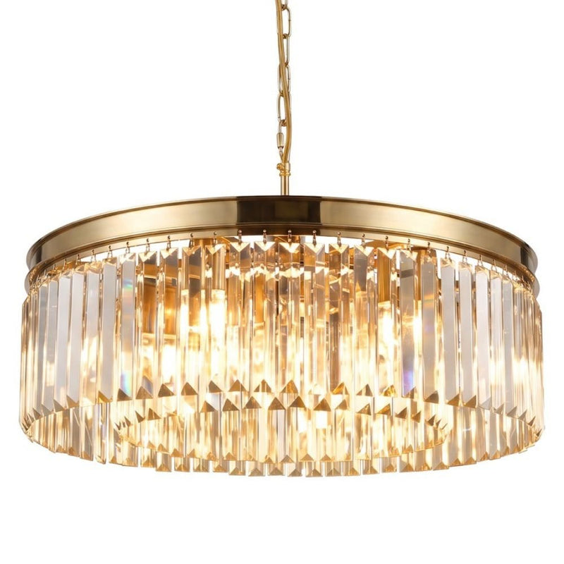 Westhouse Gold Round Clear Crystal Chandelier - Chandelier - Lighting.co.za