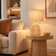 Wick Natural Woven Rope Table Lamp with Shade - Table Lamp - Lighting.co.za