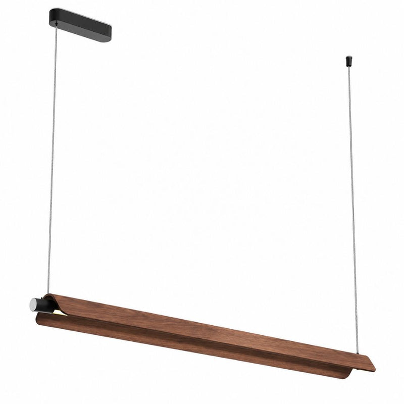 Woodra Slim Linear Wood Dimmable LED Pendant Light