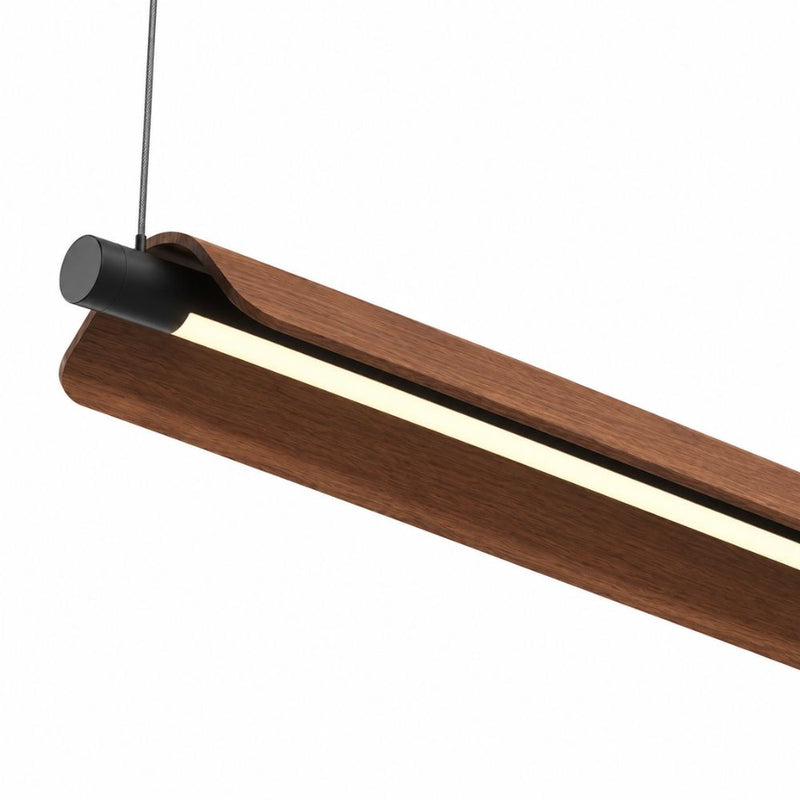 Woodra Slim Linear Wood Dimmable LED Pendant Light