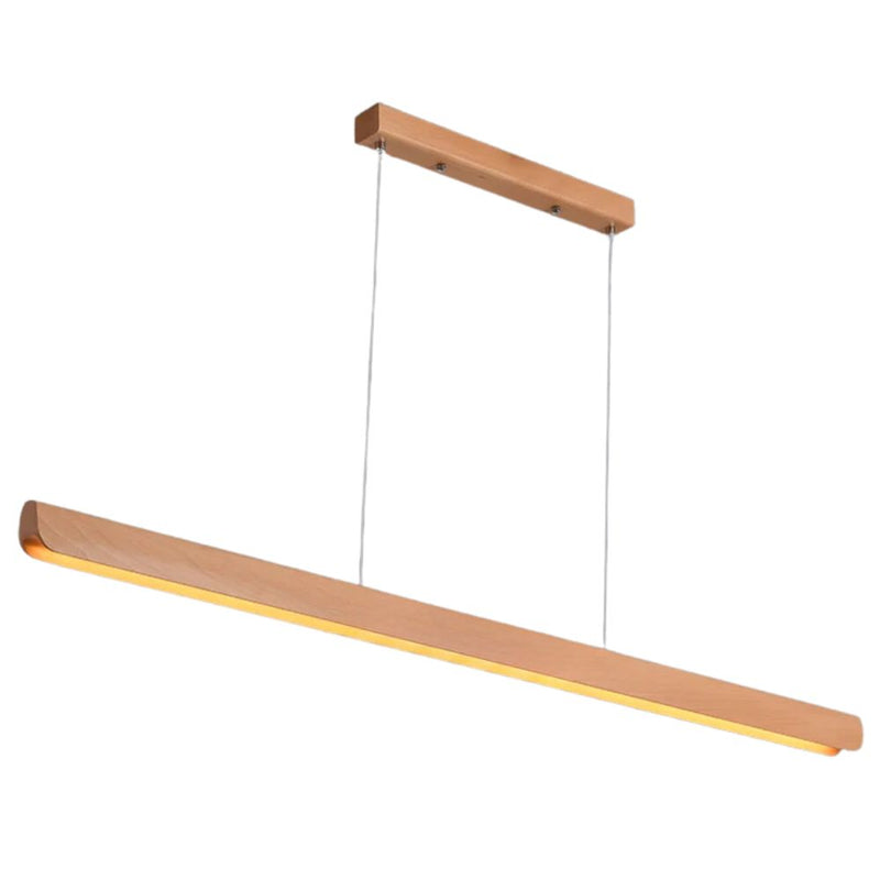 Wude Natural Ash or Walnut Dimmable LED Linear Pendant Light