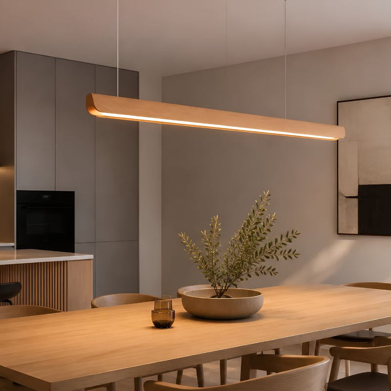 Wude Natural Ash or Walnut Dimmable LED Linear Pendant Light - Pendant Light - Lighting.co.za