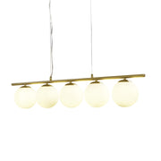 X5 Linear Black | Gold Sphere and Stem Pendant Light - Lighting.co.za