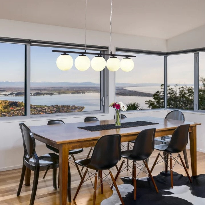 X5 Linear Black | Gold Sphere and Stem Pendant Light - Lighting.co.za