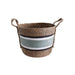 Zuli Small Natural and Ocean Green Woven Storage Baskets Set of 3 - Lighting.co.za