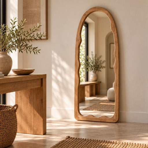 Yoko Irregular Arch Wood Mirror 2 Sizes - Mirror - Lighting.co.za