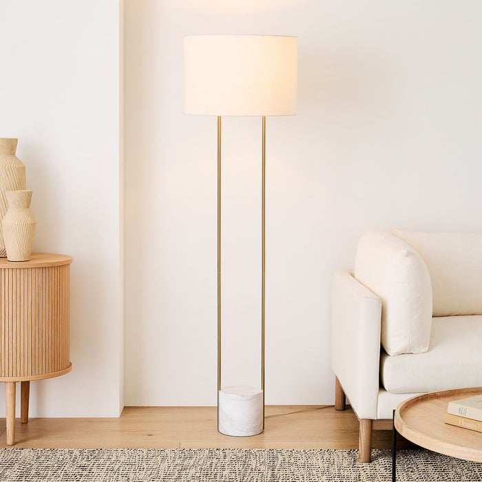 Yves Gold and Marble Floor Lamp