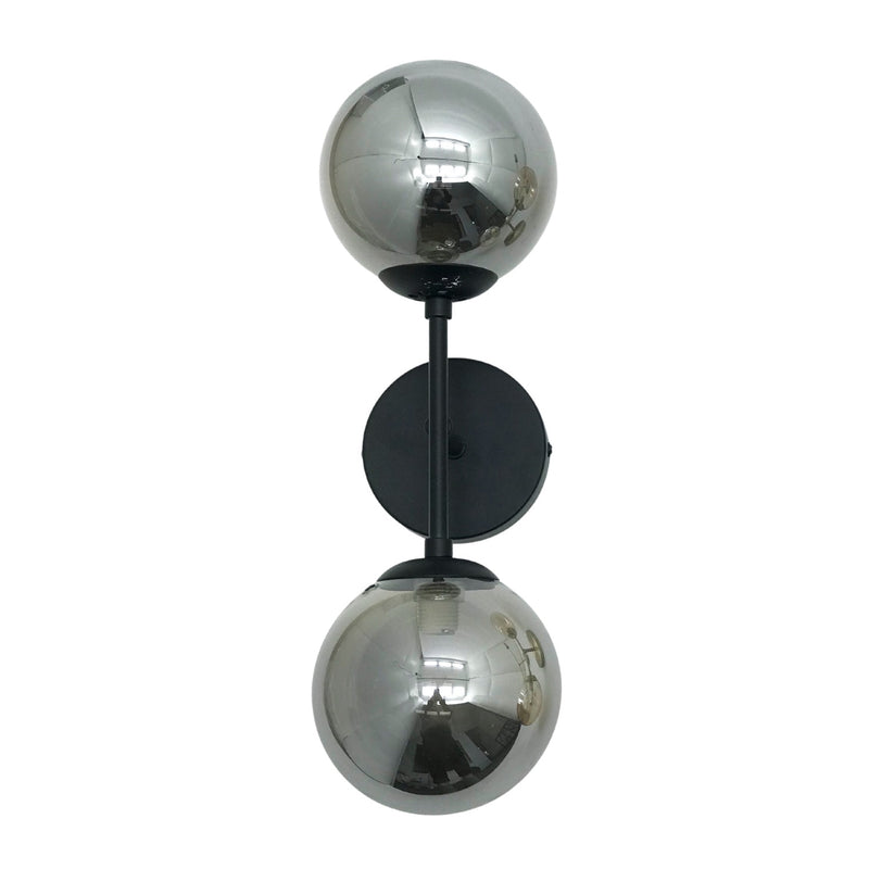 Zest Art Deco 2 Light Black or Gold Glass Wall Light - Lighting.co.za