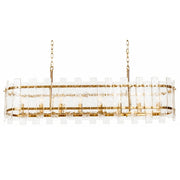 Zuri Brass and Textured Glass Chandelier - Chandelier - Lighting.co.za