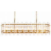 Zuri Brass and Textured Glass Chandelier - Chandelier - Lighting.co.za