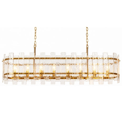 Zuri Brass and Textured Glass Chandelier - Chandelier - Lighting.co.za