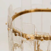 Zuri Brass and Textured Glass Chandelier - Chandelier - Lighting.co.za