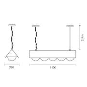 All Over Again Black Or White Linear Pendant Light - Lighting.co.za