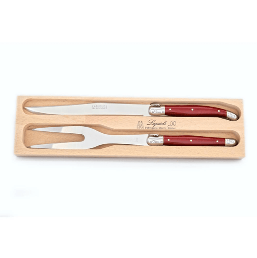 Andre Verdier Carving Set, Set of 2 - Cherry Red - Lighting.co.za