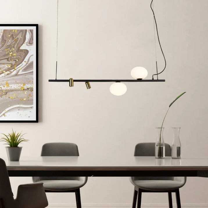 Asta Black or White and Gold Pendant Light - Lighting.co.za