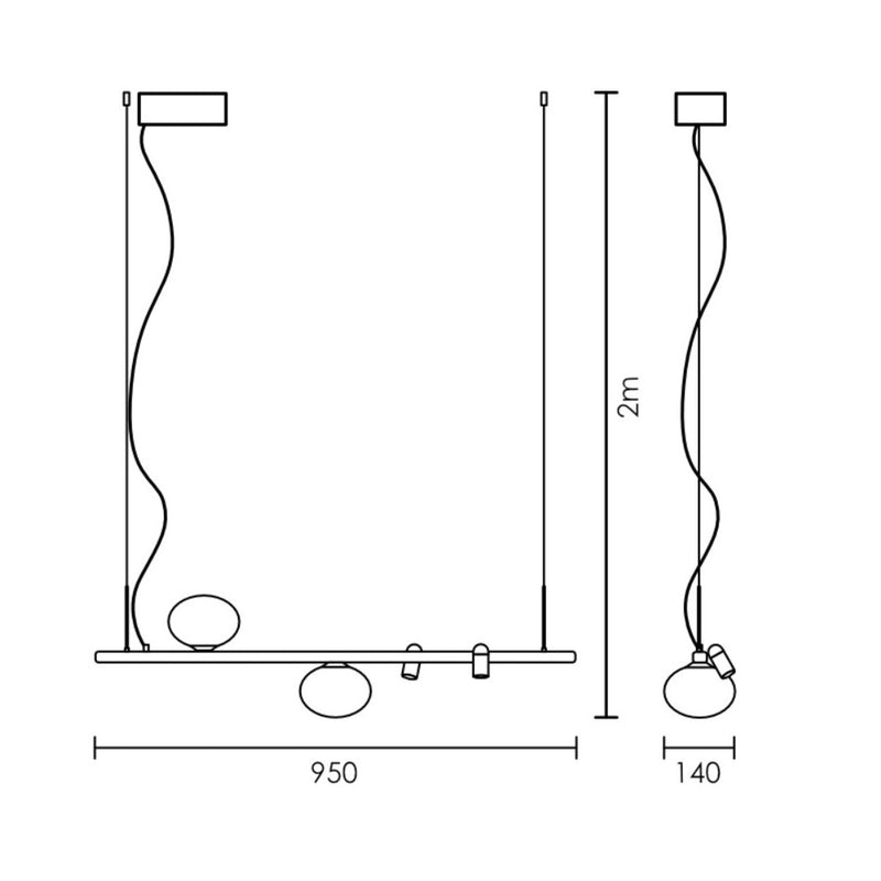 Asta Black or White and Gold Pendant Light - Lighting.co.za