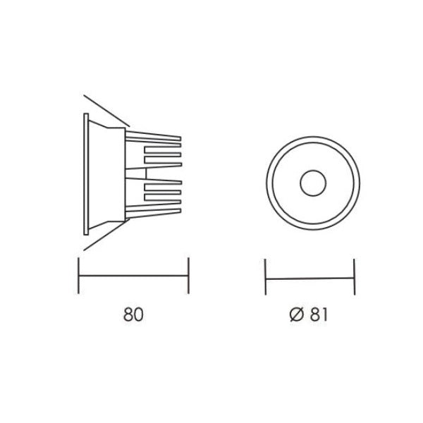Beagle 10W LED Anti Glare 81mm Downlight Dim - Lighting.co.za
