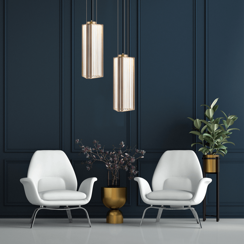 Brooklyn Antique Brass and Beveled Glass LED Pendant Light - Lighting.co.za