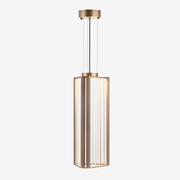 Brooklyn Antique Brass and Beveled Glass LED Pendant Light - Lighting.co.za
