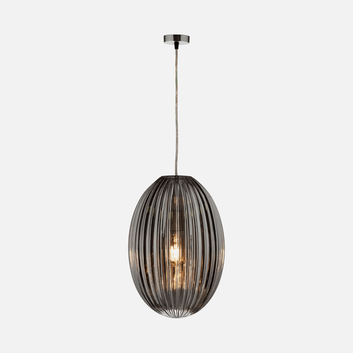 Citrus Smoke or Cognac Ribbed Glass Pendant Light - Lighting.co.za