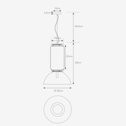 Coupe Clear Glass and Black LED Pendant Light - Lighting.co.za