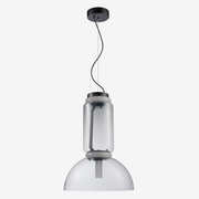 Coupe Clear Glass and Black LED Pendant Light - Lighting.co.za